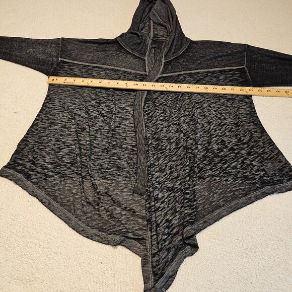 American Eagle Hooded Open Front Cardigan Waterfall Hem Soft Knit XL - Picture 5 of 7